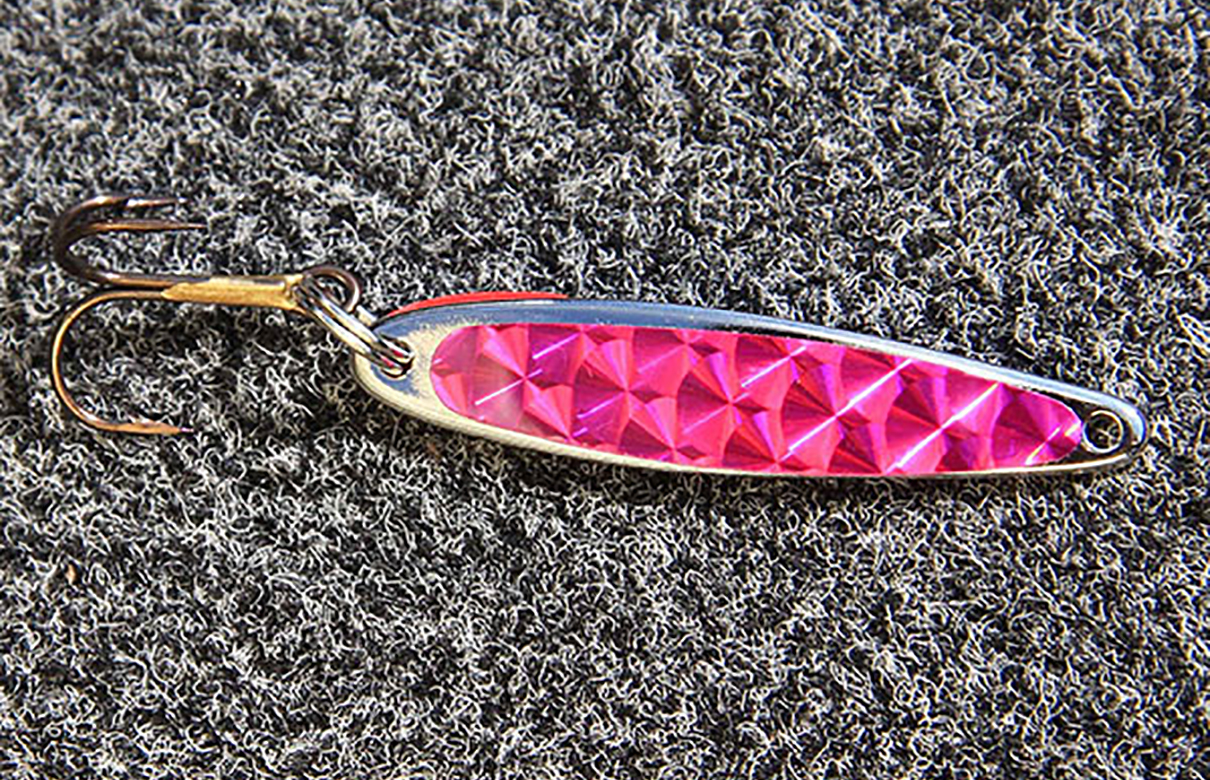 The Bay de Noc Lures' Swedish Pimple is just one example of a light and wispy design that excels for casting and trolling in shallow water. (Photo courtesy of In-Fisherman.com)