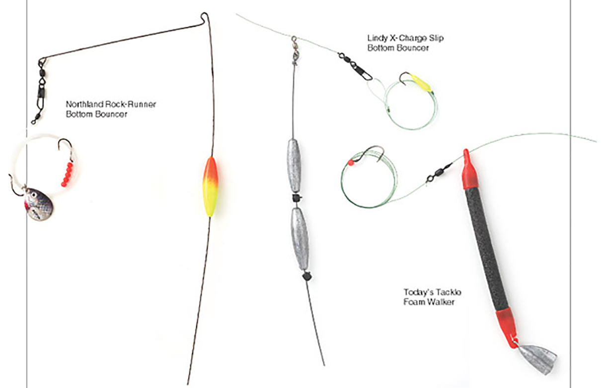 For bouncer fishing use a rod with a softer rod tip. This allows an extra second or two for the fish to work its way up the bait and hook itself before feeling the rods resistance. (Photo courtesy of In-Fisherman.com)