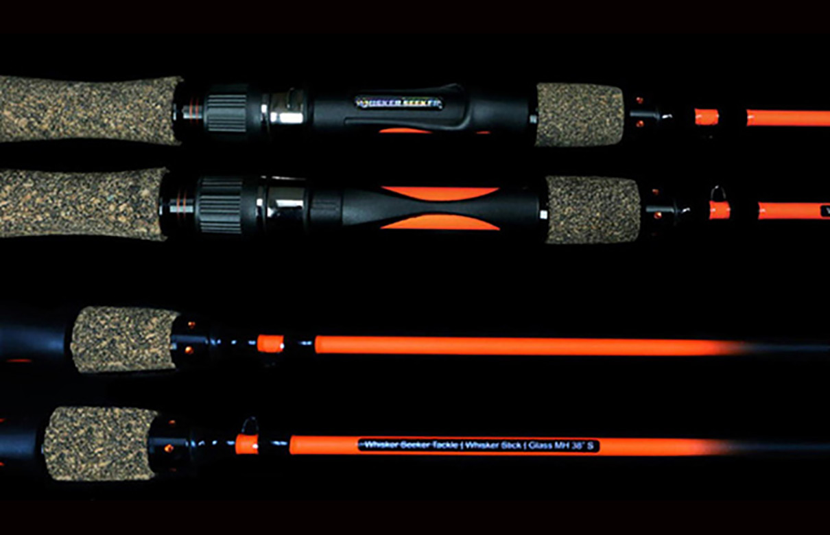 When you're hoping to subdue powerful catfish that may weigh as much as young steers, you need just the right rod for the job. These new models can fill the bill. (Photo courtesy of Whisker Seeker Tackle)