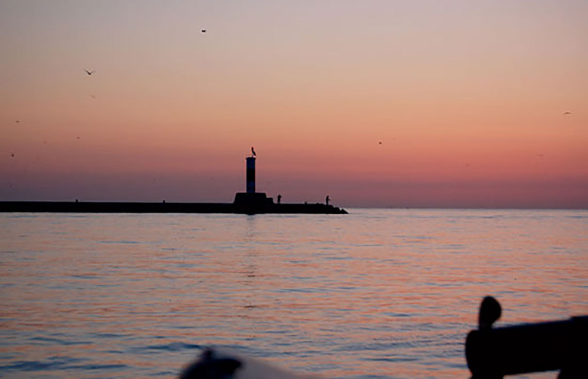 Seawalls, break walls and pier heads are excellent locations to locate giant walleyes. (Photo courtesy of In-Fisherman.com)