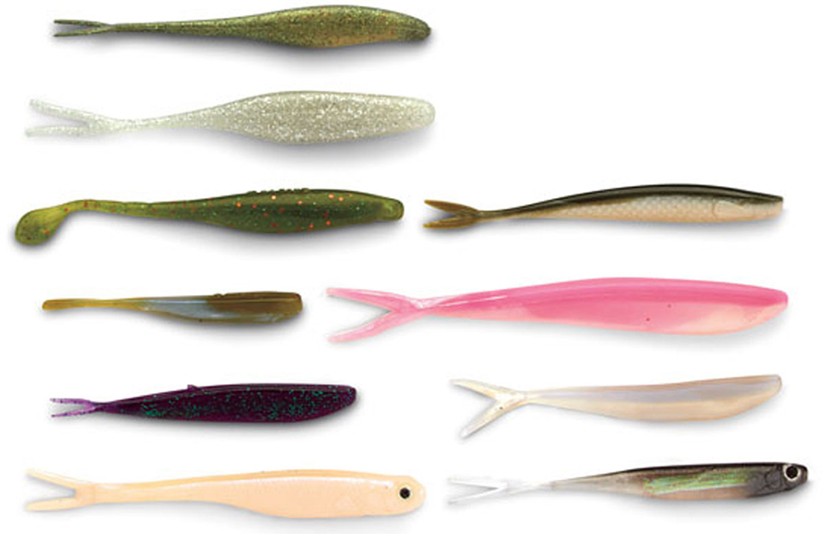 Flukes are just one of the many soft plastics that anglers are finding to be irresistible to walleye. (Photo courtesy of In-Fisherman.com)